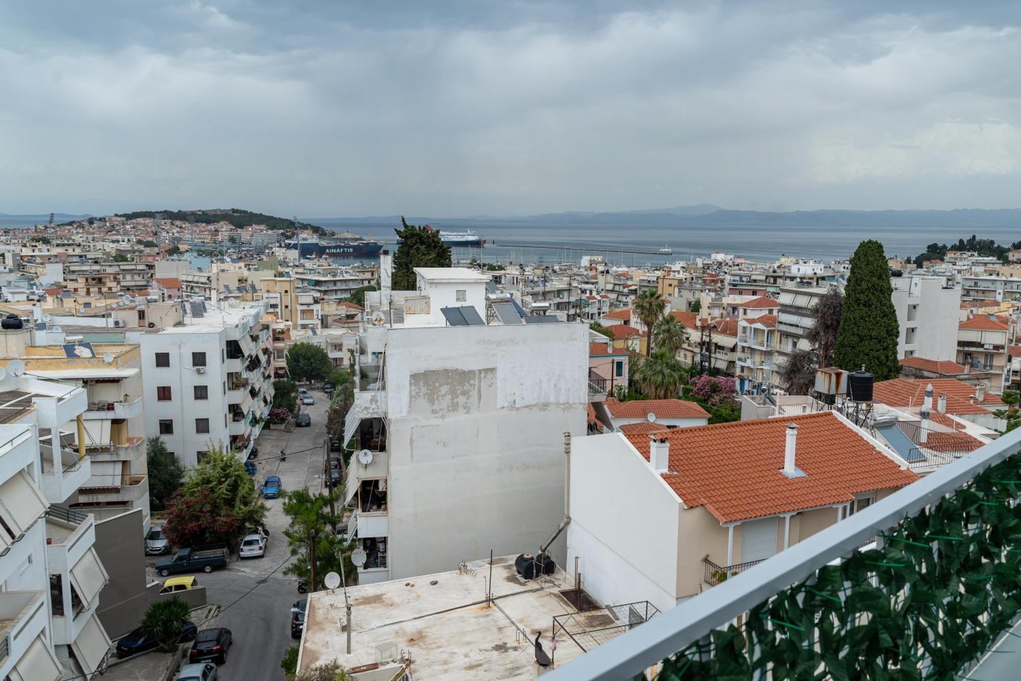 Ferienwohnung Loft Life Studio, With 360 View Of Mytilíni Exterior foto